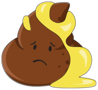 Dog poop contents: mucus